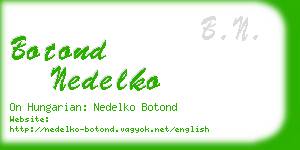 botond nedelko business card